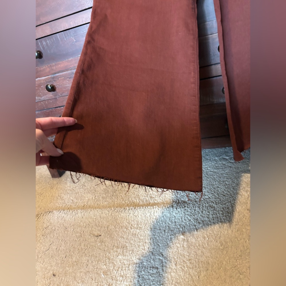 Madewell NWOT High-Waist Rust Brown Wide-Leg Jeans Sz 29 - Picture 3 of 10